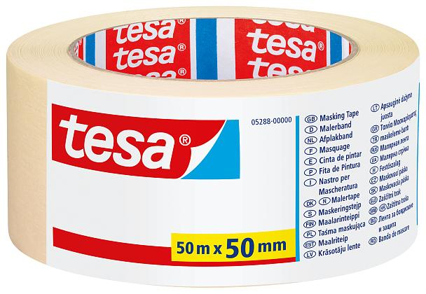 Tesa 05288 - Maler-Abdeckband - Papier - Beige - 4 Tag(e) - 50 m - 50 mm