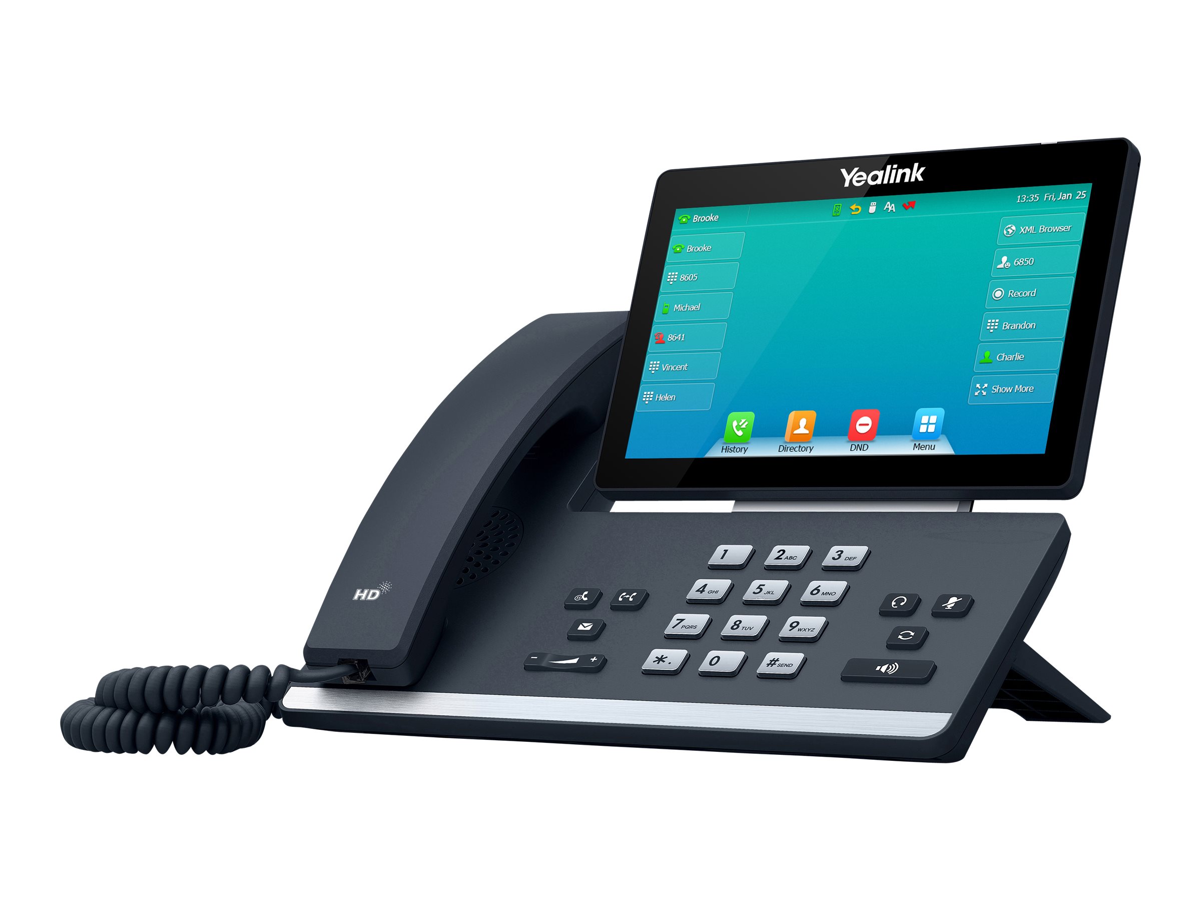 Yealink SIP-T57W - VoIP-Telefon - mit Bluetooth-Schnittstelle mit Rufnummernanzeige - IEEE 802.11a/b/g/n/ac (Wi-Fi)