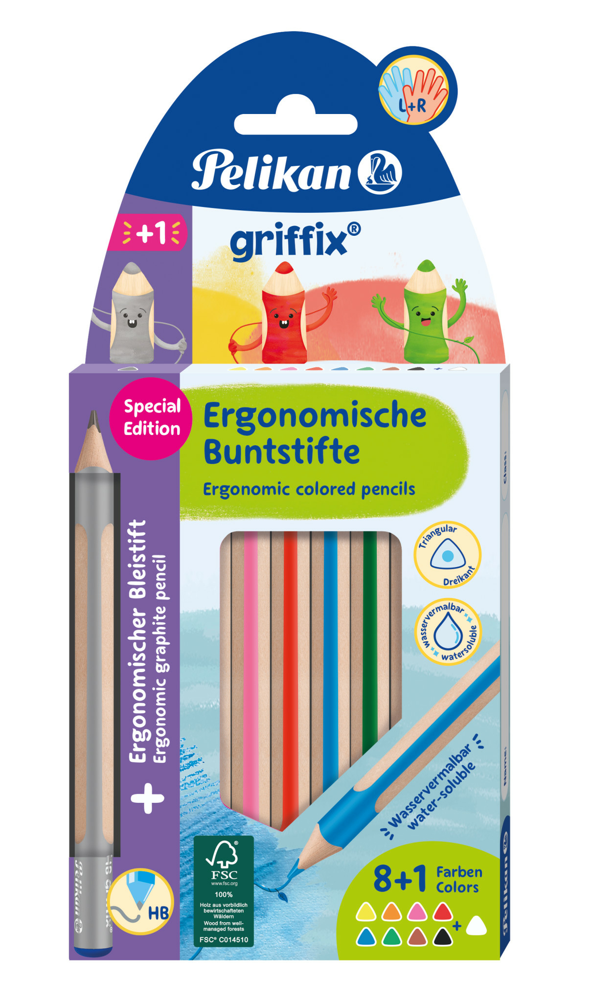 griffix Bunts./Bleist. Mix 10 Stück