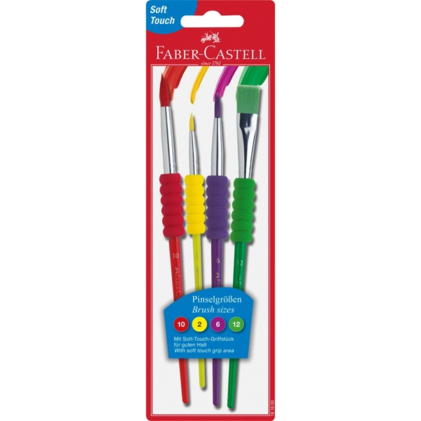 Pinsel 4er Set mit Softgriffstück BK