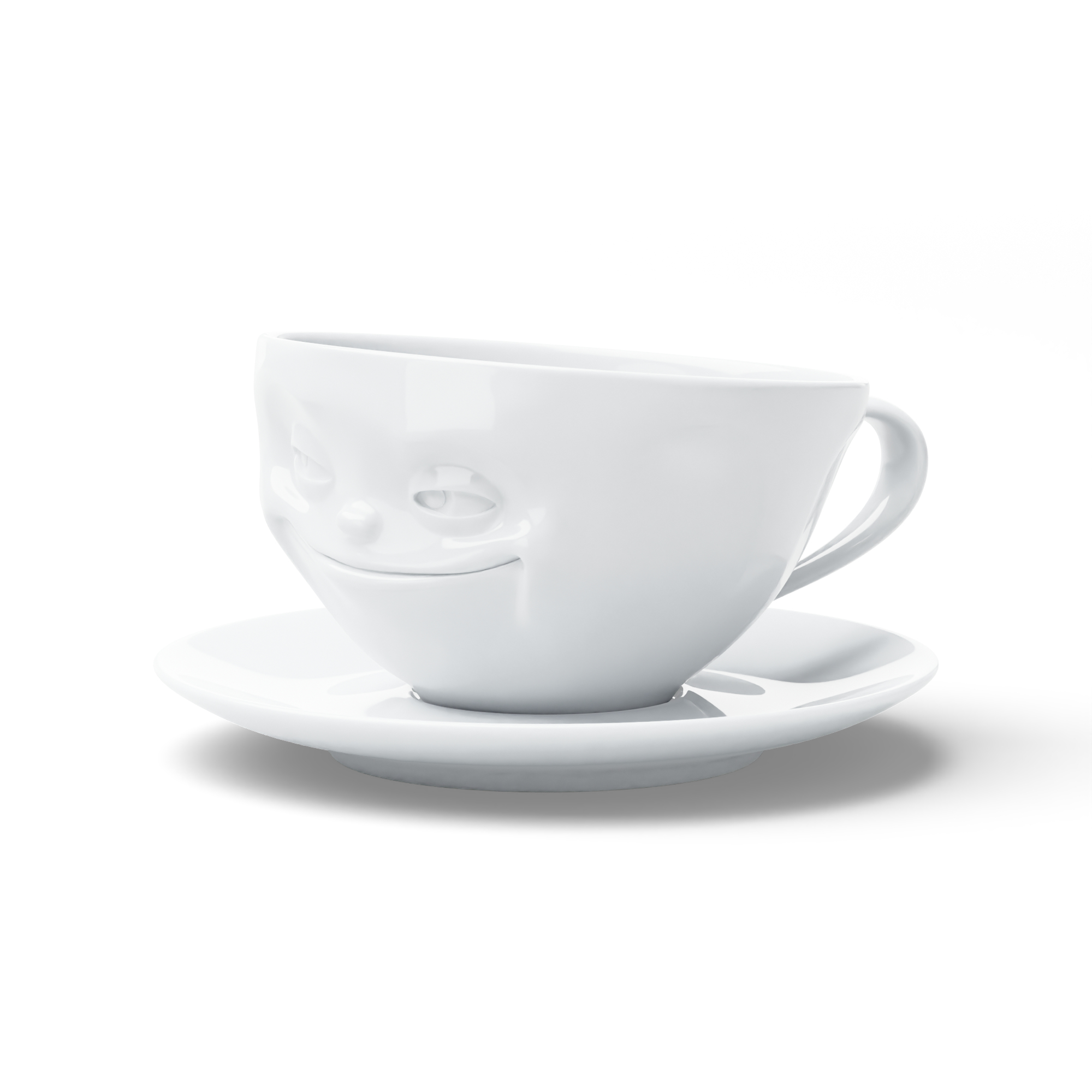 FIFTYEIGHT Kaffeetasse 200ml - Grinsend weiß