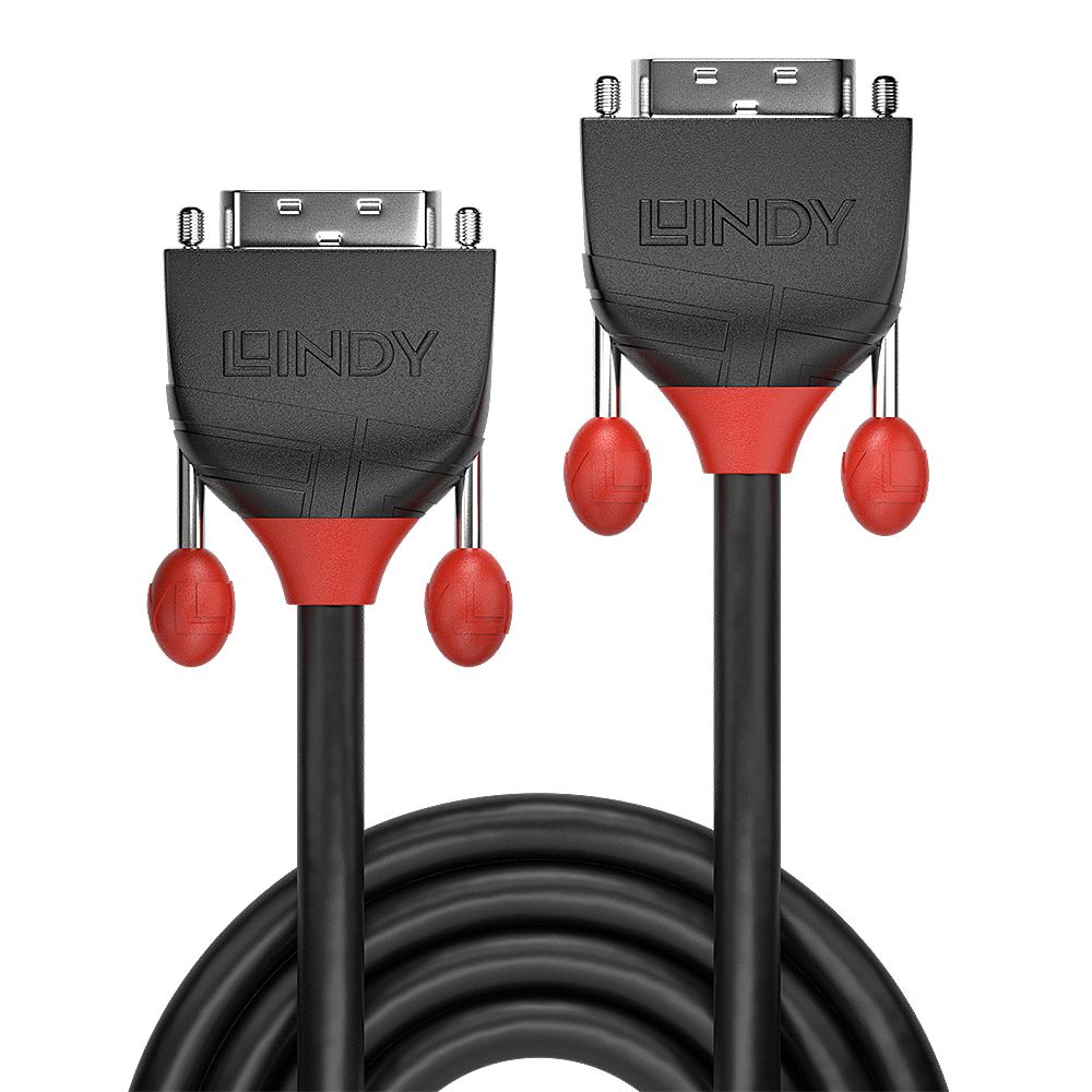 Lindy | 2m DVI-D Dual Link Kabel, Black Line