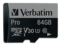 Verbatim PRO - Flash-Speicherkarte (SD-Adapter inbegriffen)