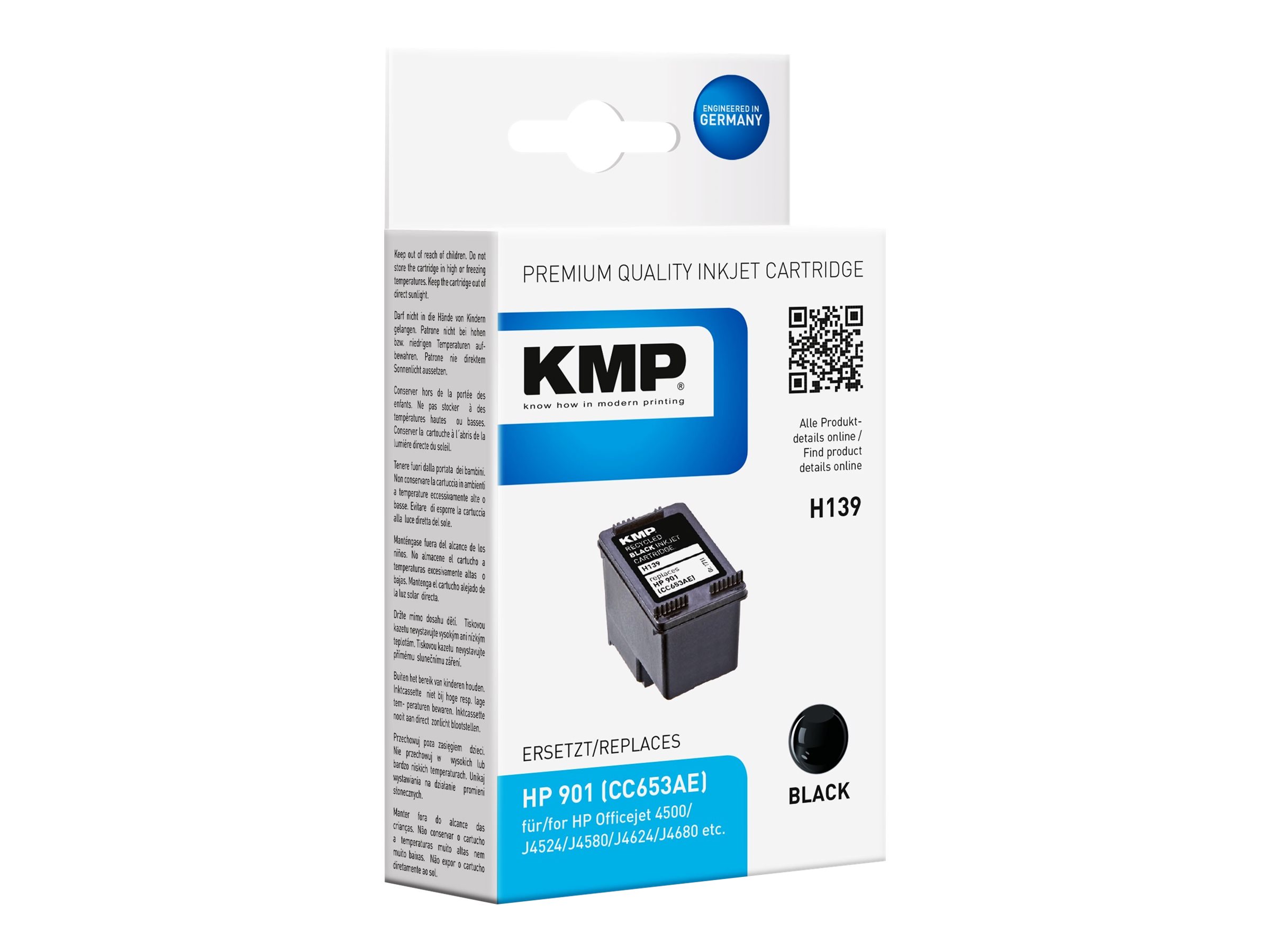 KMP H139 - 4 ml - Schwarz - kompatibel - Tintenpatrone