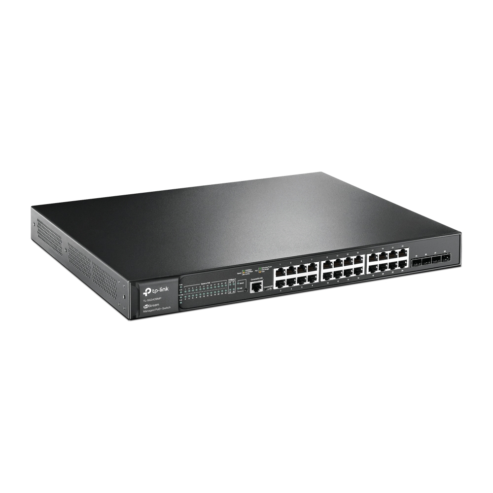 TP-LINK TL-SG3428MP - Managed - L2/L2+ - Gigabit Ethernet (10/100/1000) - Power over Ethernet (PoE) - Rack-Einbau