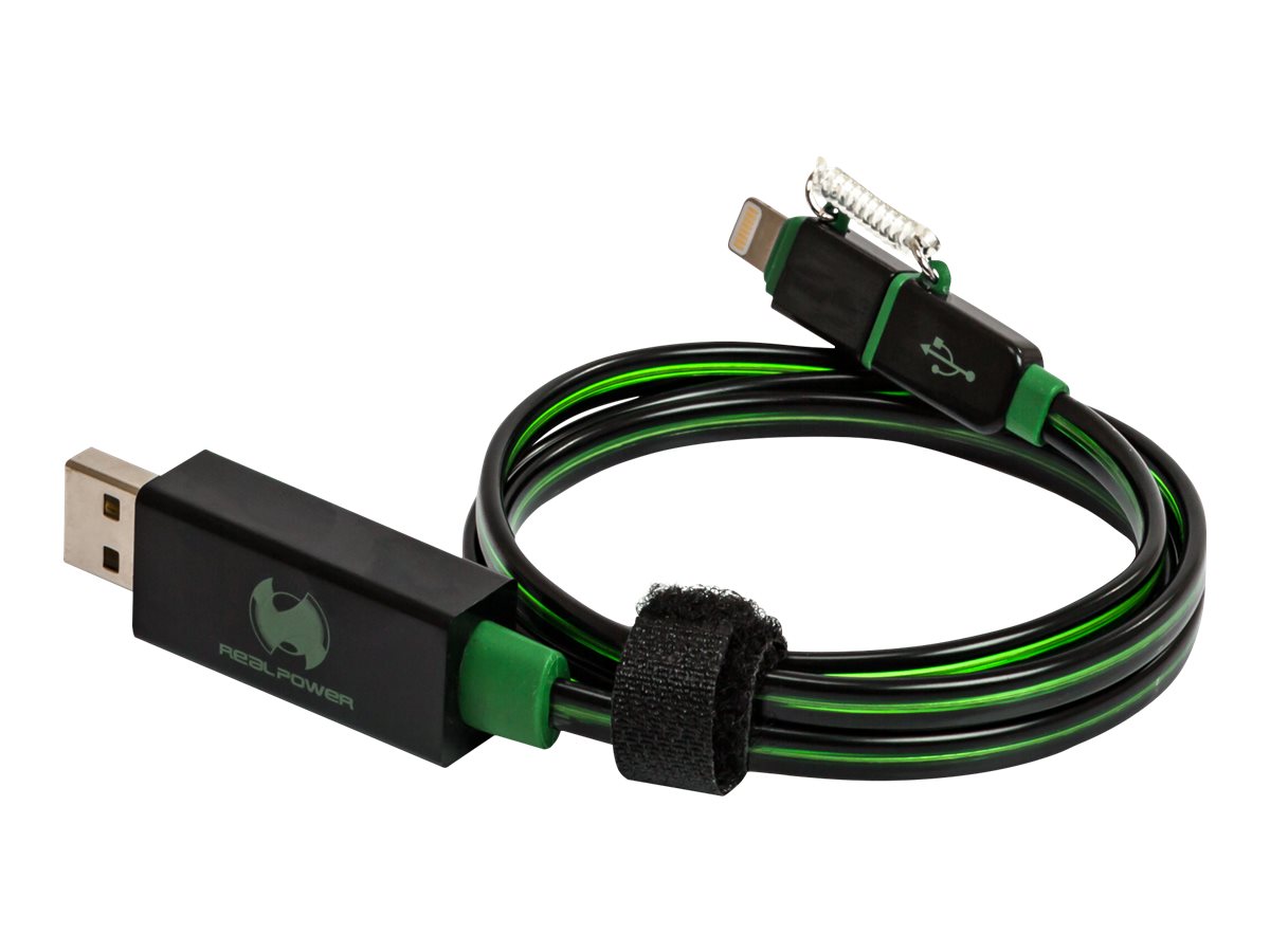 RealPower floating cable 2in1 - Lade-/Datenkabel - Micro-USB Typ B, Lightning (M)