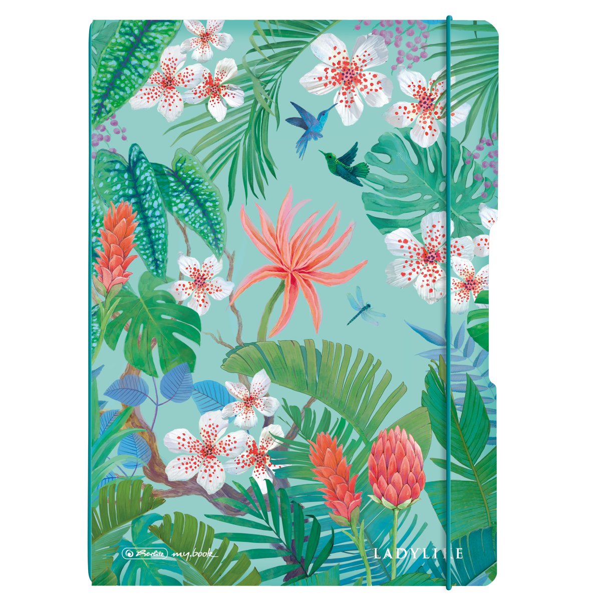 Notizheft my.book flex – A4 – kariert & liniert – 2 × 40 Blatt – Ladylike Jungle