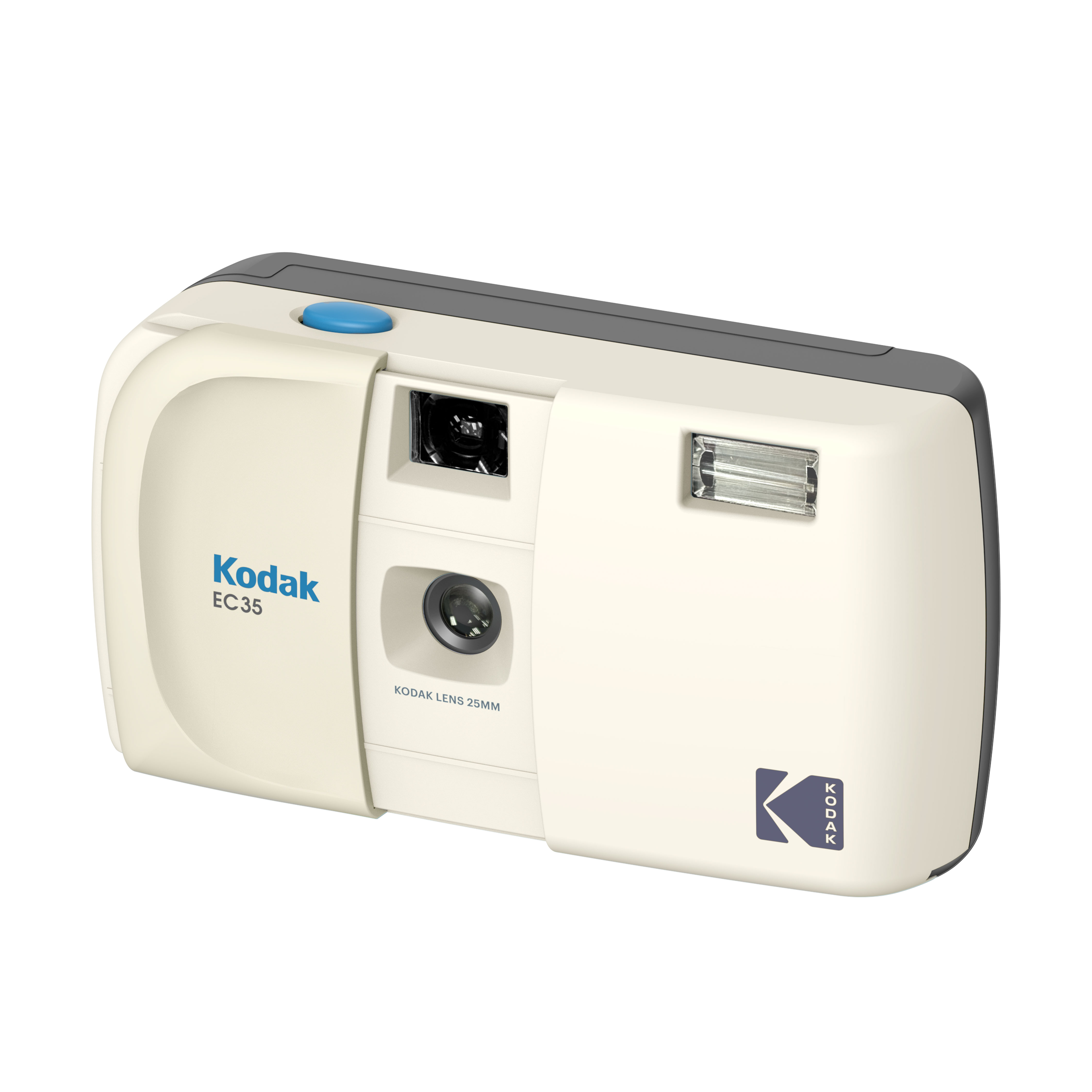 EC35 35-mm-Analogkamera mit Blitz Vanilla White