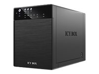 Ext. HDD-Gehäuse, 4x SATA 3,5" zu 1x USB 3.2 Gen 1 + 1x eSATA, SINGLE | black