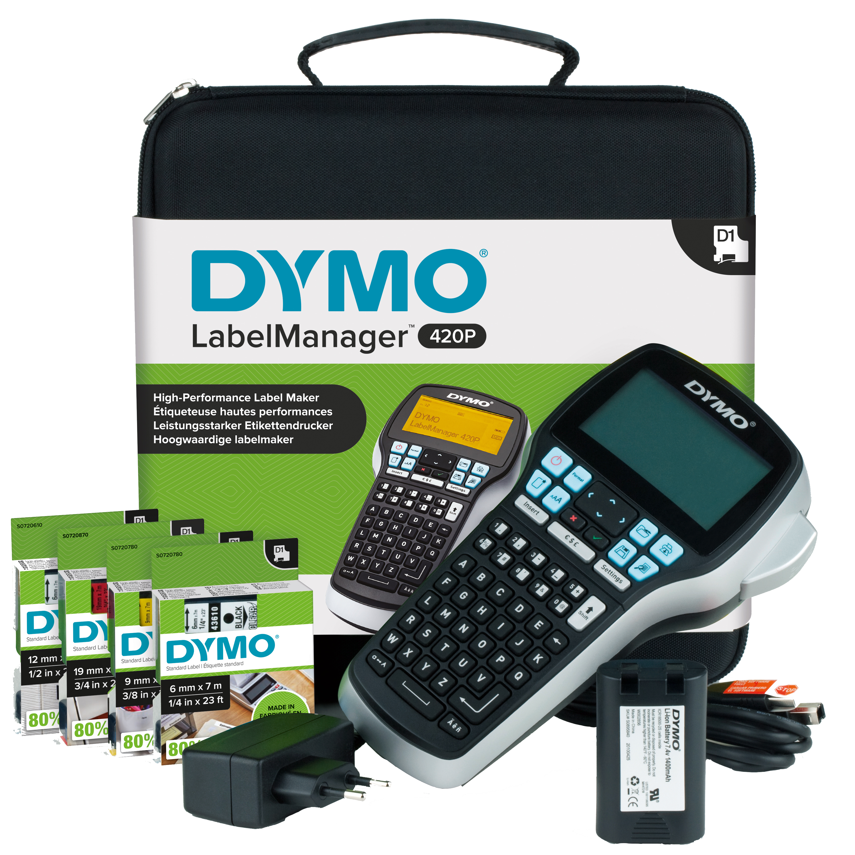 DYMO | LabelManager 420P | Beschriftungsgerät | ABC-Tastatur | im KofferSet