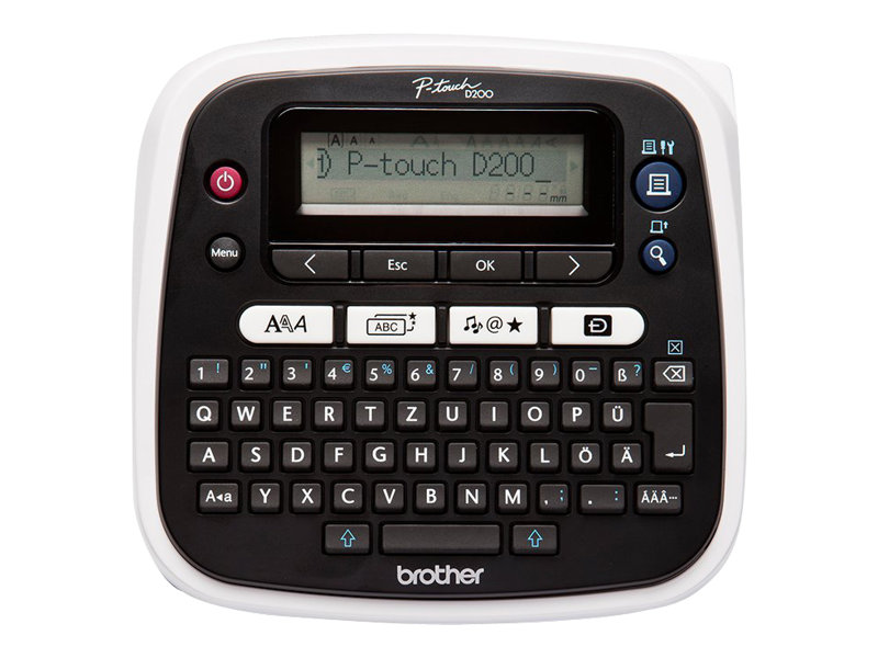 Brother P-Touch PT-D200BW - Beschriftungsgerät - s/w - Thermotransfer - Rolle (1,2 cm)