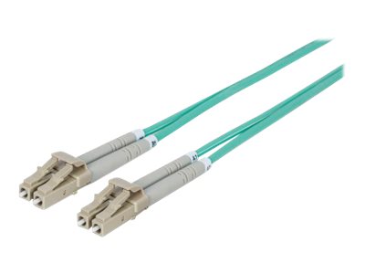 Intellinet Fibre Optic Patch Cable, OM3, LC/LC, 2m, Aqua, Duplex, Multimode, 50/125 Âµm, LSZH, Fiber, Lifetime Warranty, Polybag - Patch-Kabel - LC Multi-Mode (M)