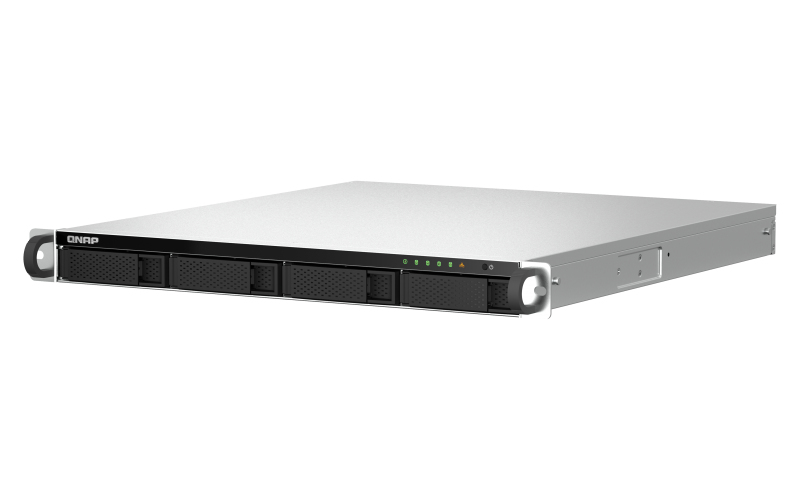 QNAP TS-464U-RP-8G 1U 4Bay 8 GB RPS 2x2.5GbE (2.5G/1G/100M/10M) - QNAP TS-464U-RP-8G 1U 4-Bay rackmount NAS