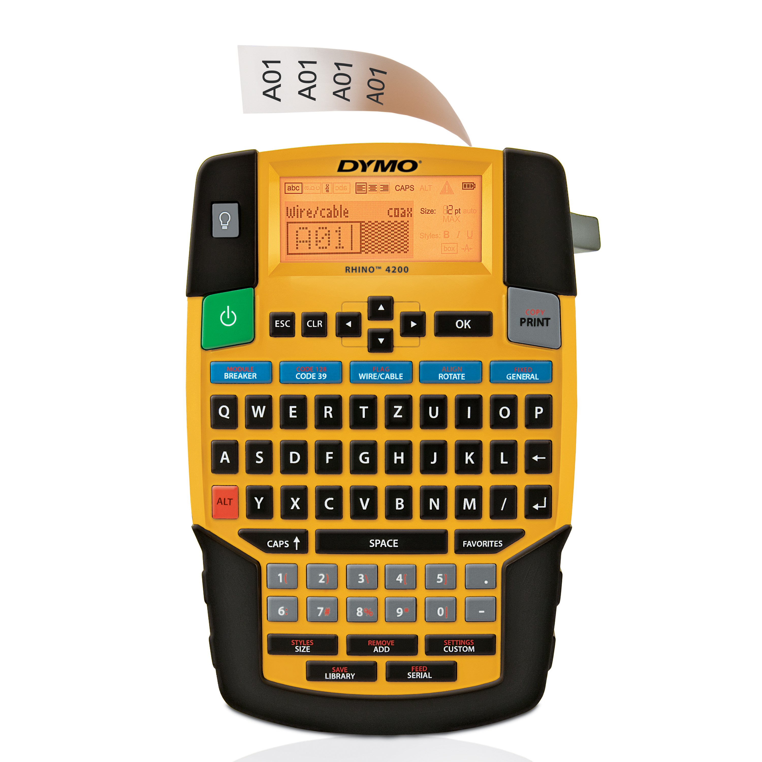 DYMO | Rhino 4200 - Industrielles Beschriftungsgerät mit QWERTZ-Tastatur
