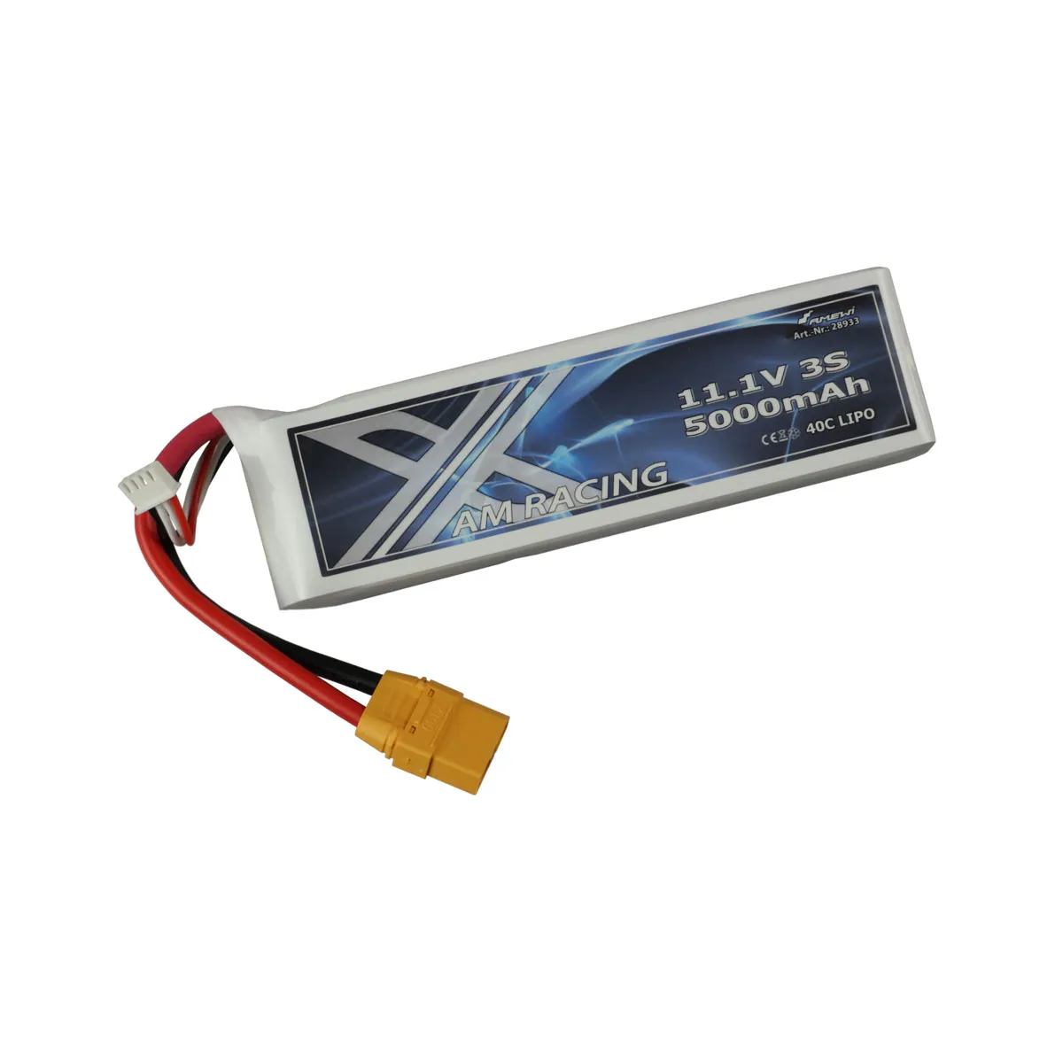 Zubehör LiPo Akku 3S 11,1V 5000mAh 40C Softcase XT90