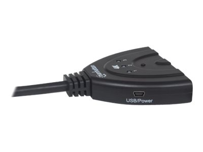 Manhattan HDMI 4K Switch 3-Port, 4K@60Hz, USB-A Powered (cable 0.7m)