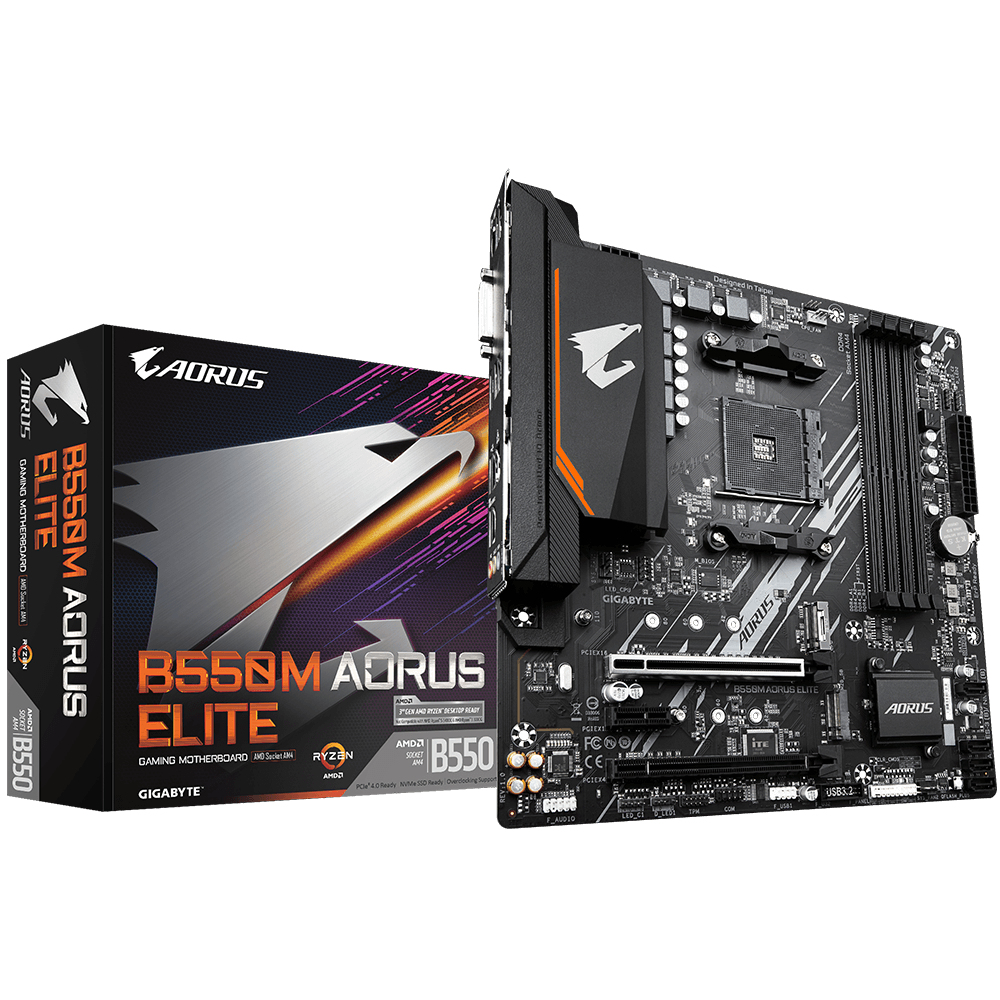 Gigabyte B550M Aorus Elite - AMD B550 - So. AM4 - mATX