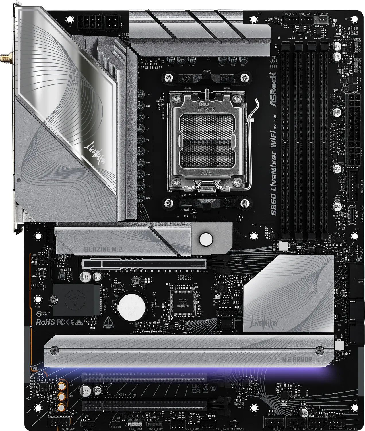 AsRock B850 LiveMixer WiFi - AMD B850 - So. AM5 - ATX