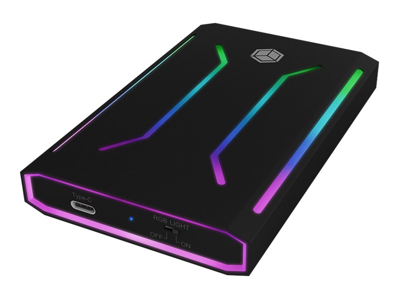 ICY BOX | Ext. 2.5" Gaming Gehäuse, USB Type-C® 3.1 (Gen 2), RGB Beleuchtung | black