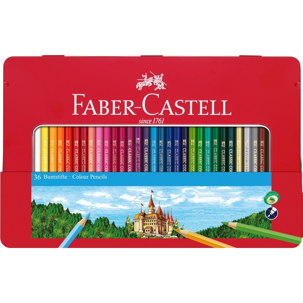 Buntstift hexagonal 36er-Metalletui