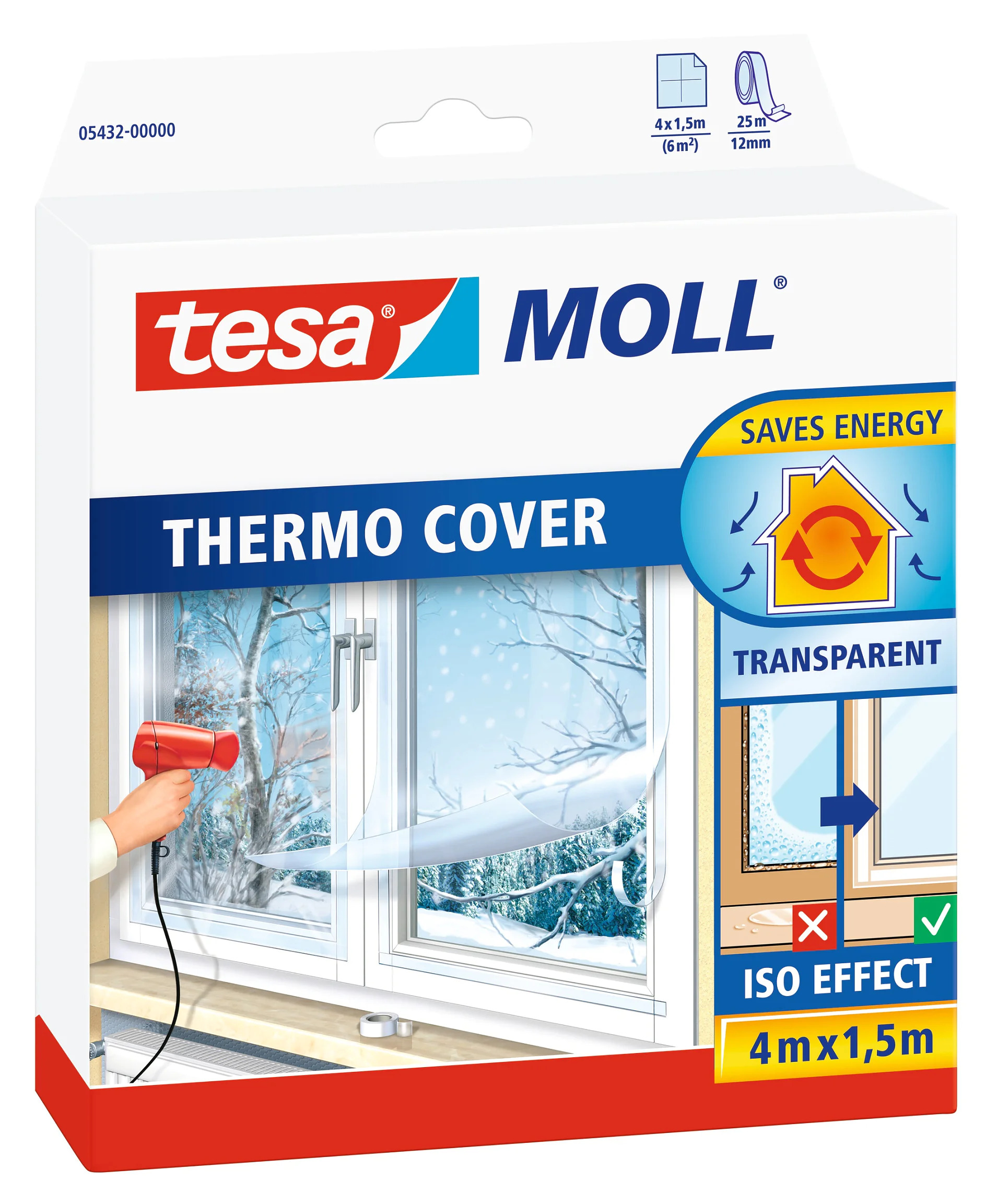 tesamoll | Thermo Cover Fensterisolierfolie 4m x 1,5m