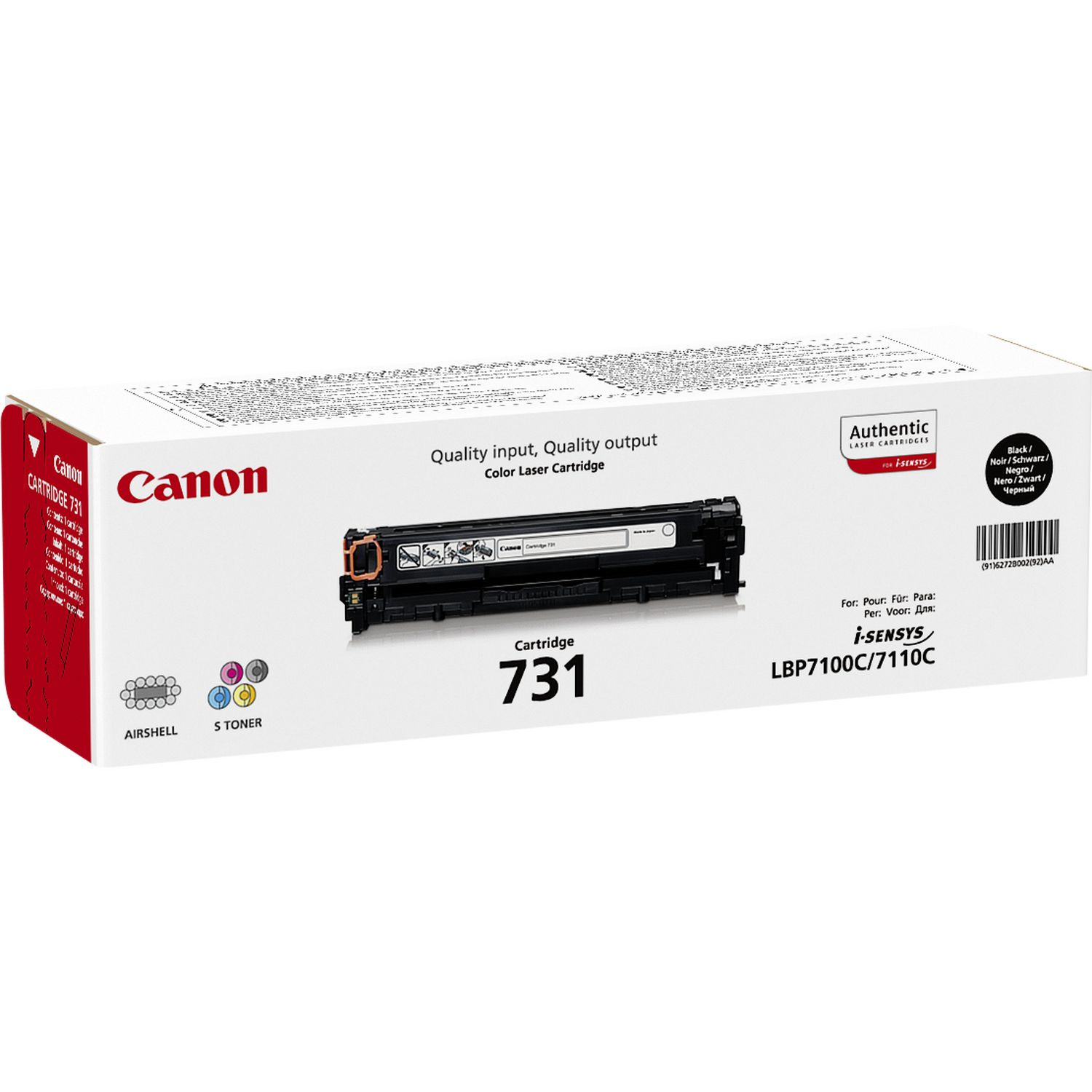 Canon 731 BK - Schwarz - Original - Tonerpatrone