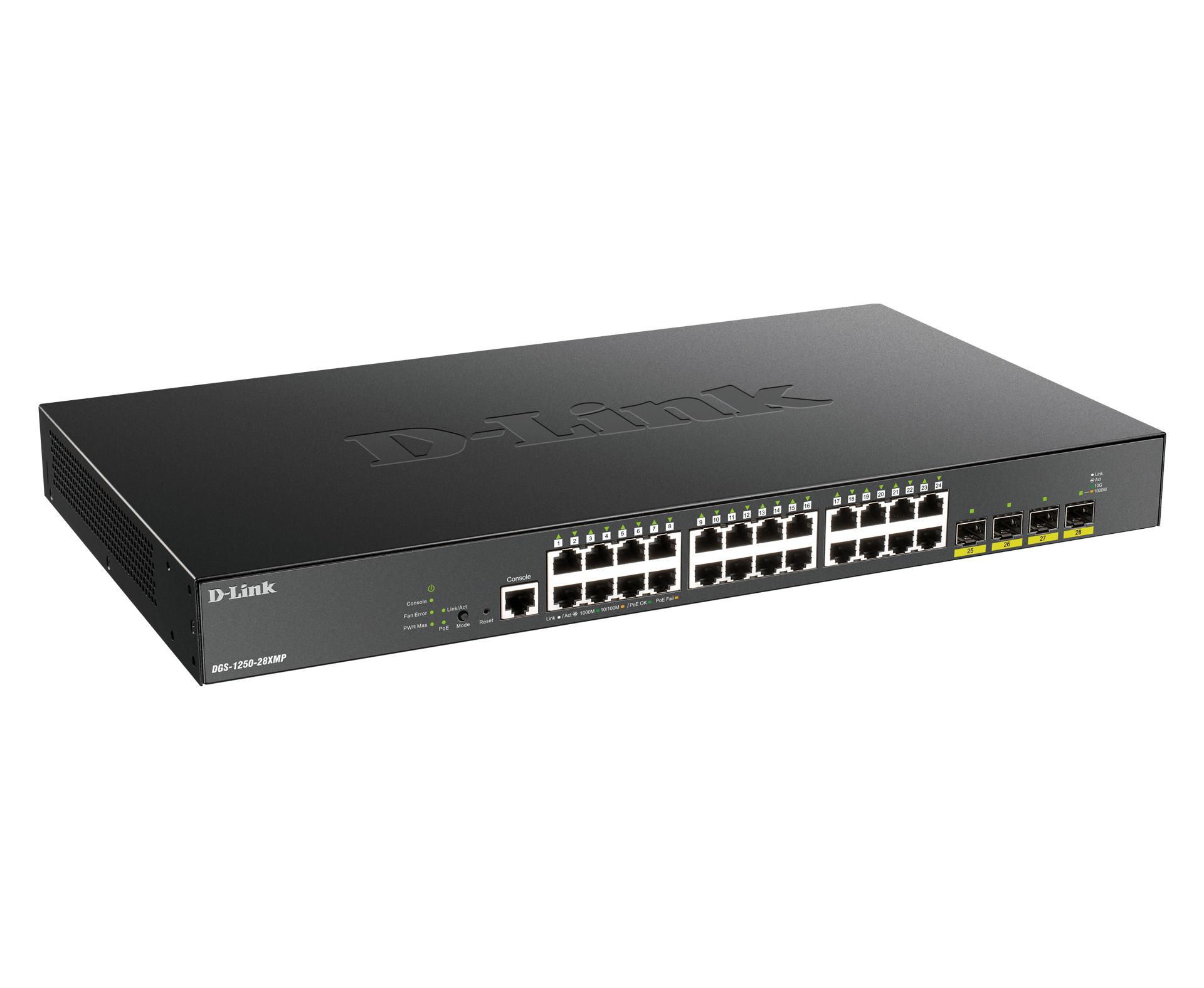 D-Link DGS 1250-28XMP - Switch - L3 Lite - Smart - 24 x 10/100/1000 (PoE)