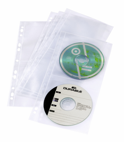DURABLE | CD/DVD COVER LIGHT S 5 Stück transparent