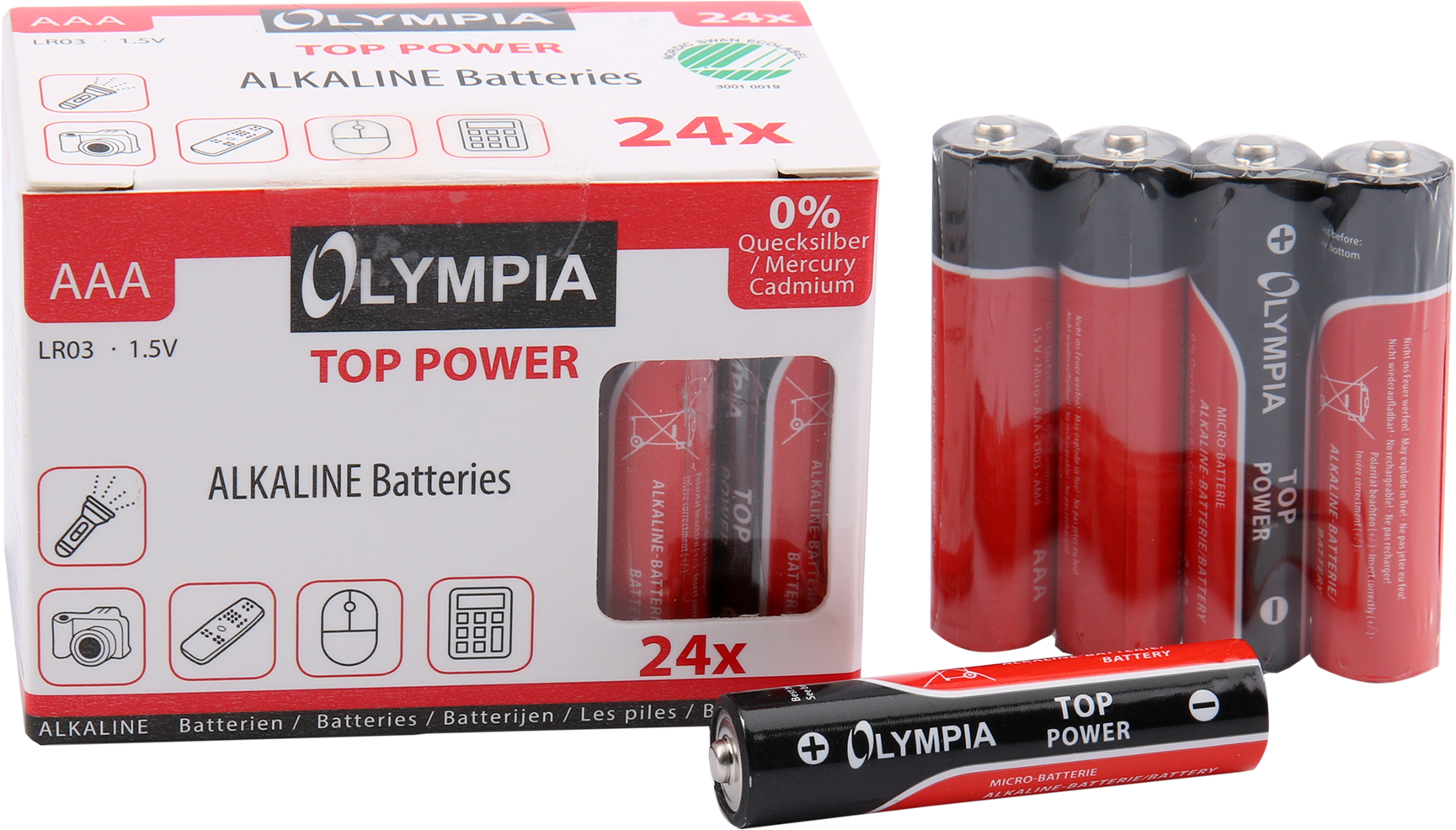 Olympia Alkaline Batterien AAA 24er Pack - Batterie - Batterie