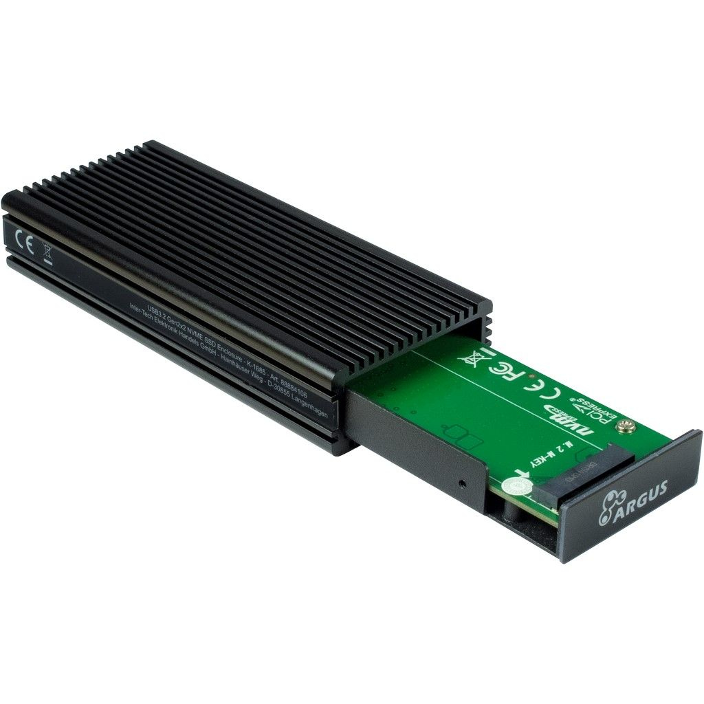 Inter-Tech Argus K-1685 - Speichergehäuse - M.2 - M.2 NVMe Card / PCIe (NVMe)