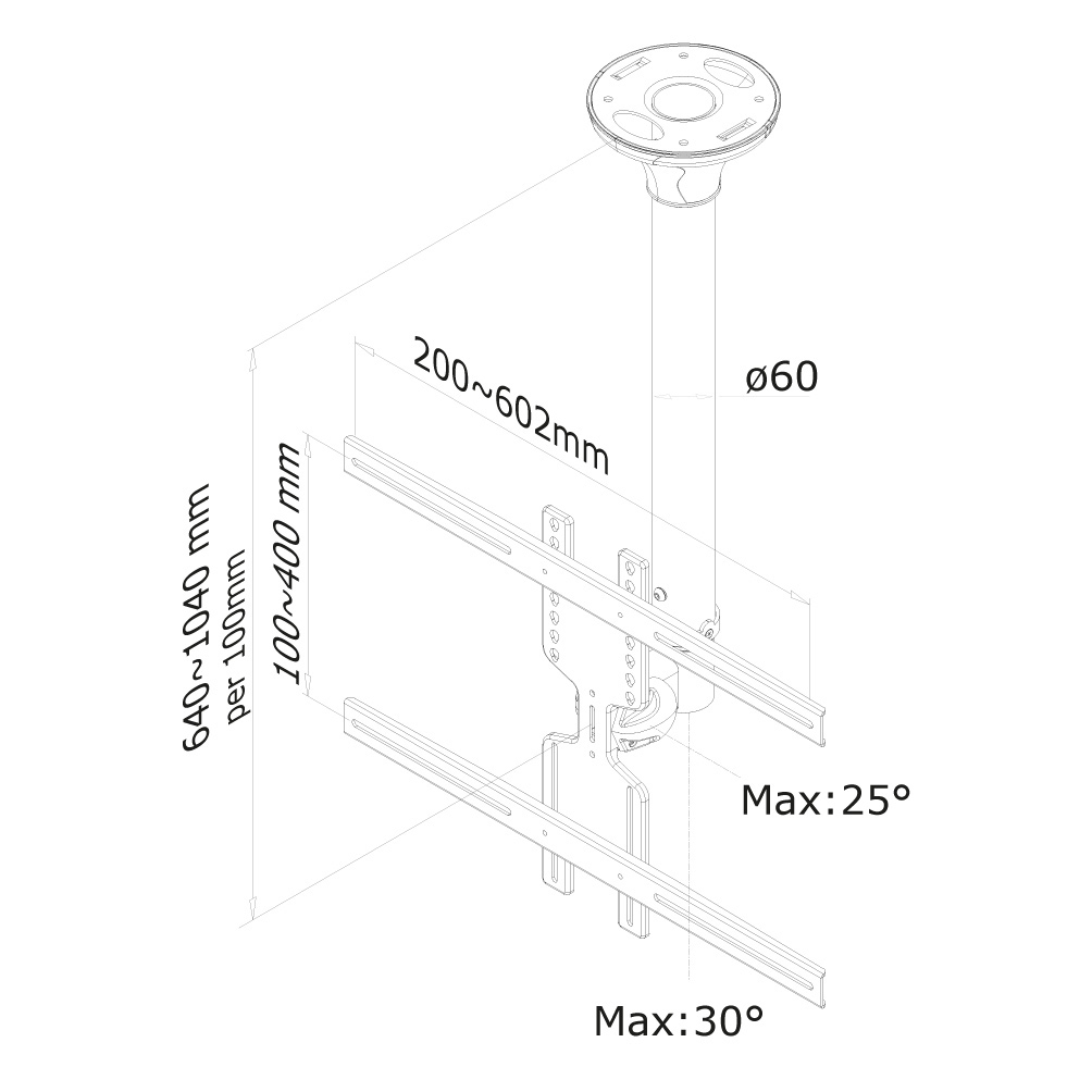 Neomounts by Newstar | DEH 32"-60" 1TFT schwarz Max.35kg