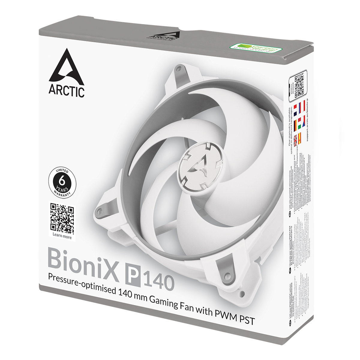 Arctic BioniX P140 PWM PST - grau/weiß - 140mm - Gehäuselüfter Single-Pack