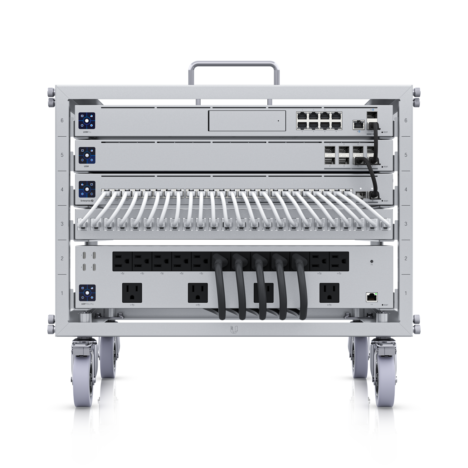 Ubiquiti UniFi Mobile Rack 6U Open Frame, tool less