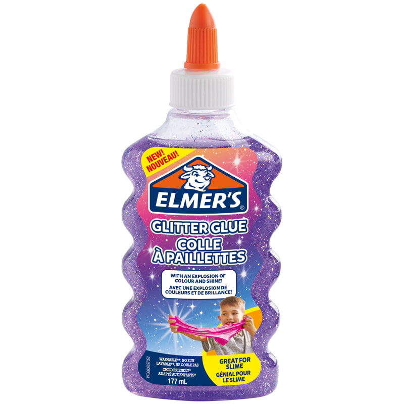 Elmer's | Glitzerkleber Violett 177 ml| Klebstoff-Farbe: Violett
