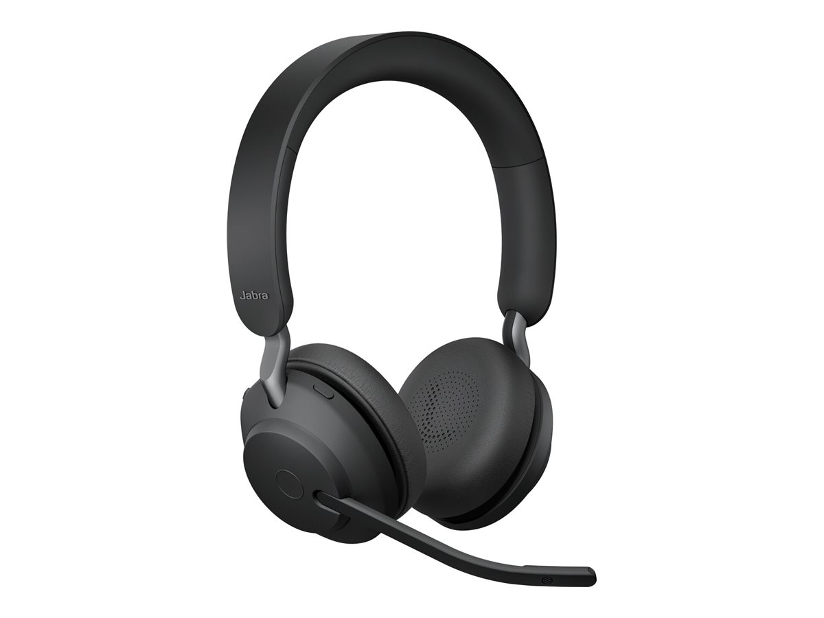 Jabra Headset Evolve2 65 UC Duo, inkl. Link 380a & Ladestat.