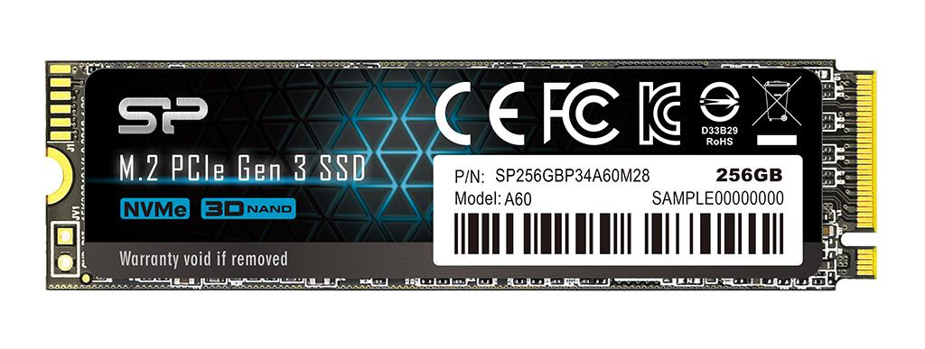 Silicon Power P34A60 - 256 GB SSD - intern - M.2 2280 - PCI Express 3.0 x4 (NVMe)