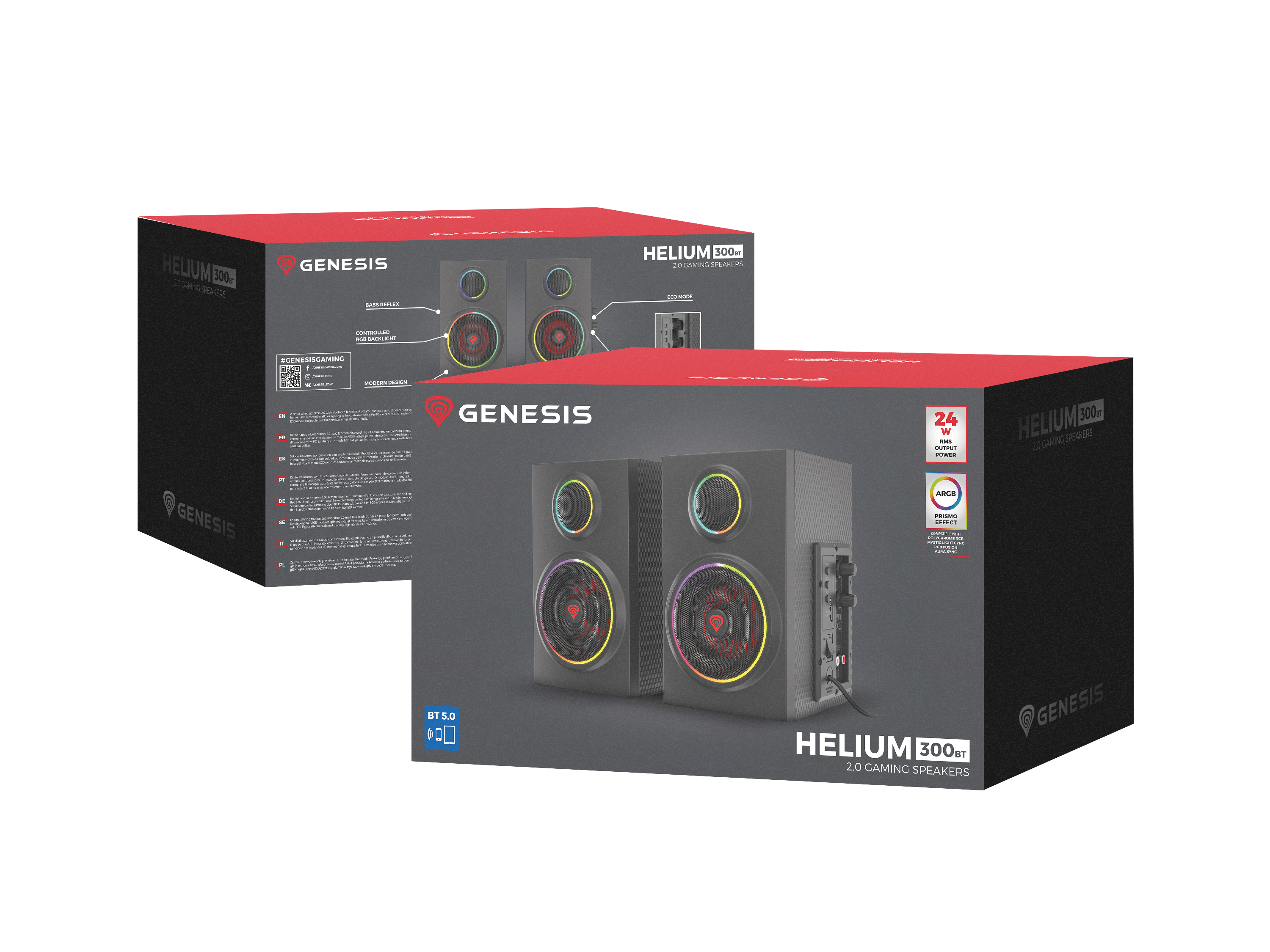 Genesis 2.1 Lautsprecher-System HELIUM 300BT ARGB