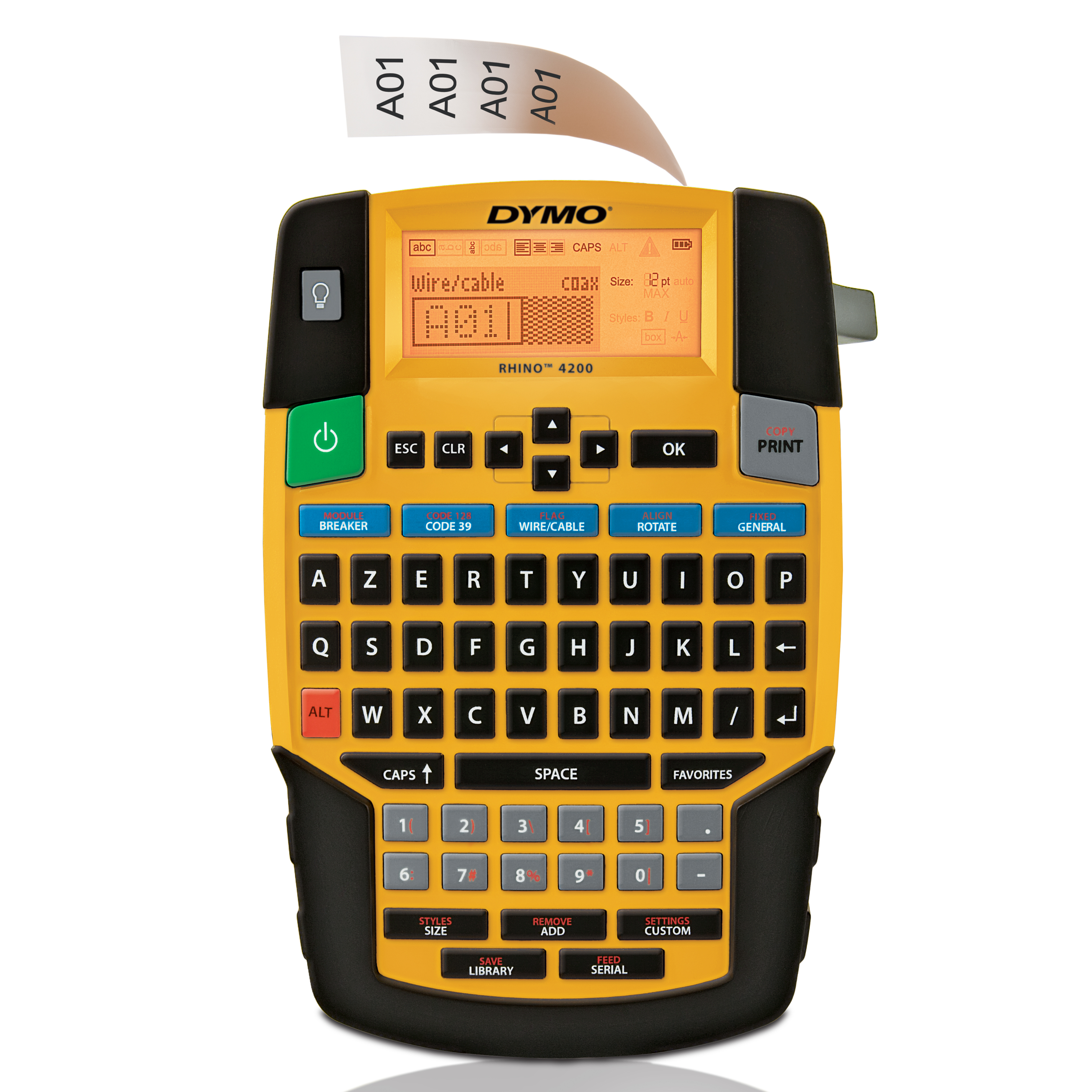 DYMO | Rhino 4200 - Industrielles Beschriftungsgerät mit AZERTY-Tastatur