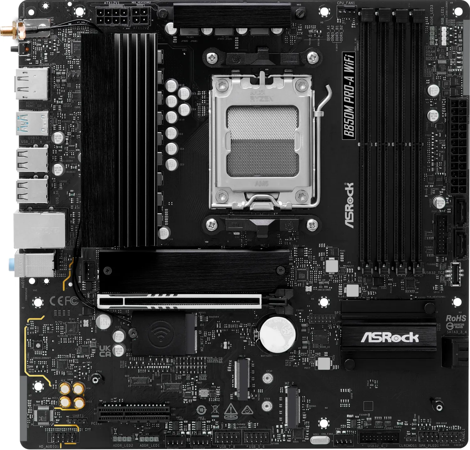 AsRock B850M Pro-A WiFi - AMD B850 - So. AM5 - mATX