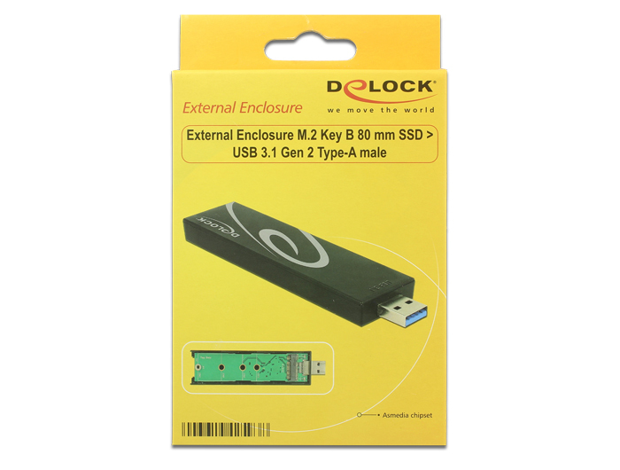 Delock Speichergehäuse - M.2 - SATA 6Gb/s - 600 MBps - USB 3.1 (Gen 2)