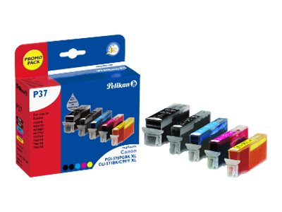 Pelikan P37 - 5er-Pack - Schwarz, Gelb, Cyan, Magenta - kompatibel - Tintenpatrone (Alternative zu: Canon CLI-571BKXL, Canon CLI-571YXL, Canon PGI-570PGBKXL, Canon CLI-571MXL, Canon CLI-571CXL)