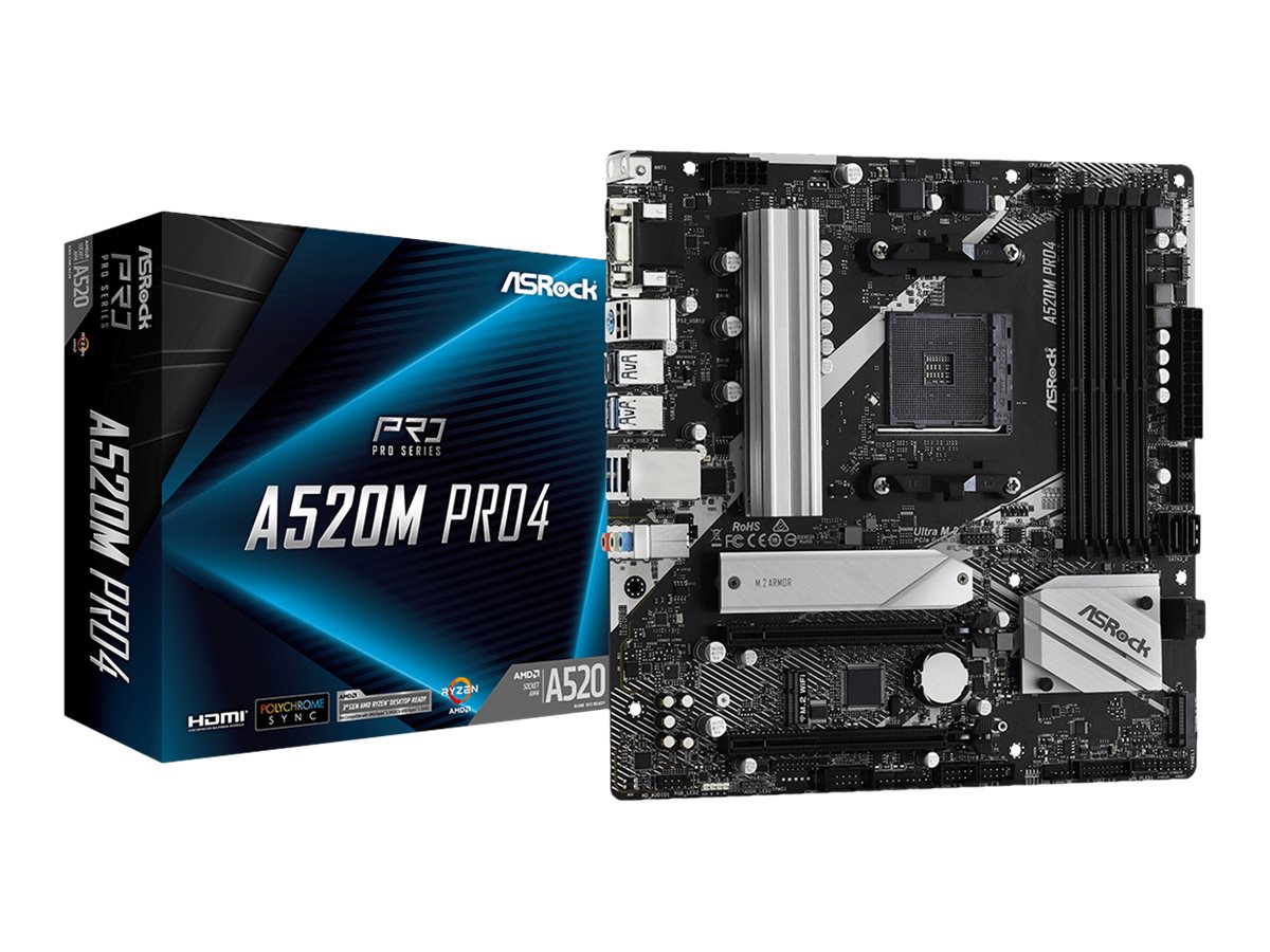 AsRock A520M Pro4 - AMD A520 - So. AM4 - mATX