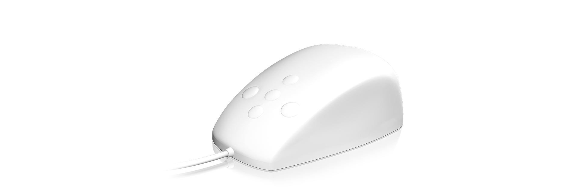KEYSONIC | Wasserdichte Maus, Silikone, USB, Wasserdicht IP68, weiß | white