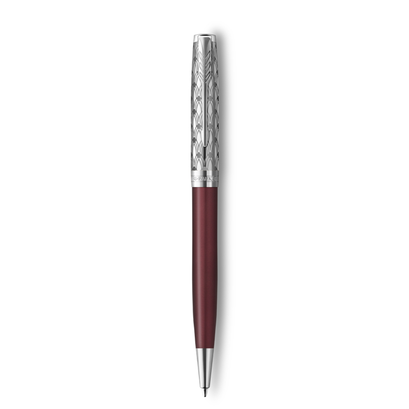 Parker | Sonnet Premium Metal & Red G.C. Kugelschreiber | Strichstärke M | Schreibfarbe Schwarz | in Geschenkbox