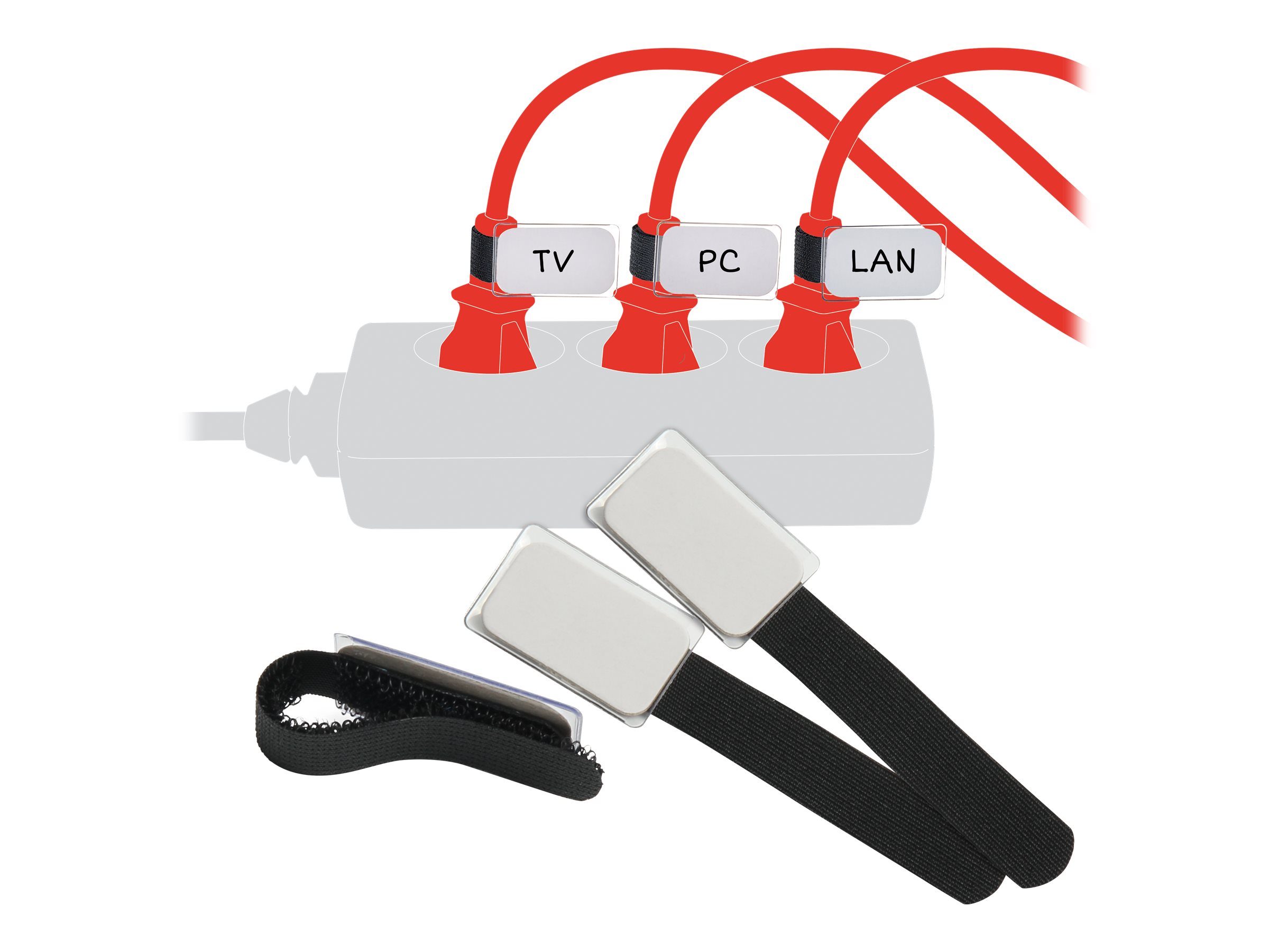 Label-the-cable LTC MINI TAGS - Draht-/Kabel-Marker - 9 cm - Schwarz (Packung mit 10)