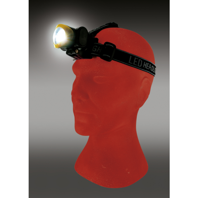 Schwaiger | LED Stirnlampe 120 Lumen schwarz/gelb