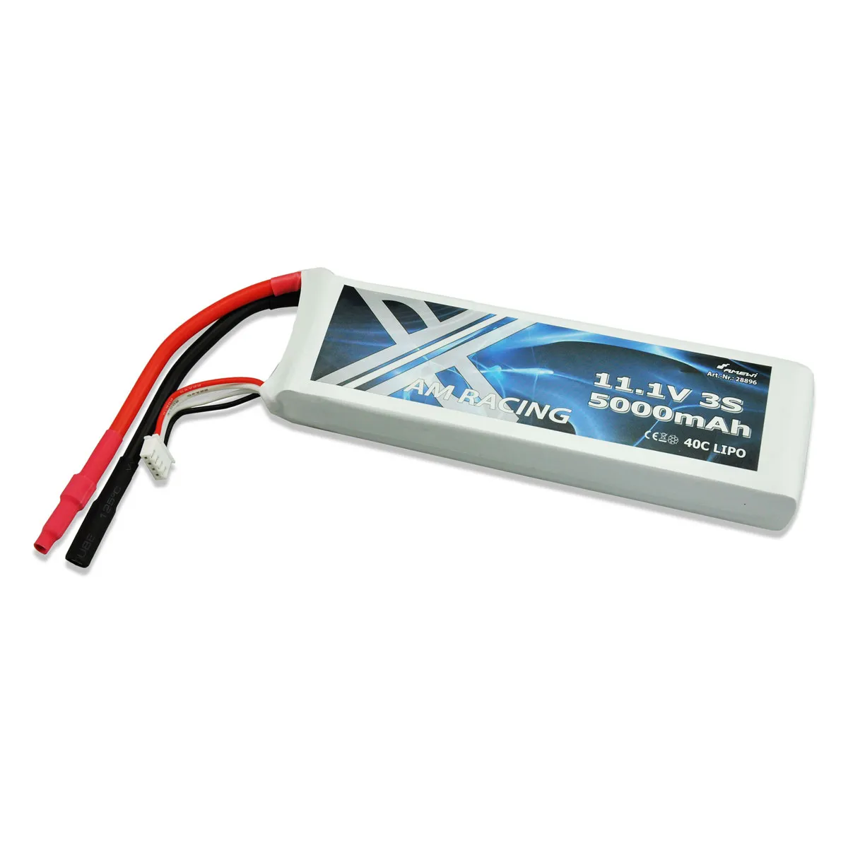 Zubehör LiPo Akku 3S 11,1V 5000mAh 40C Softcase