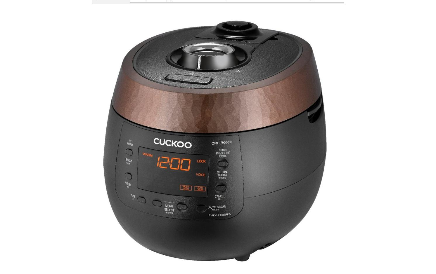 Cuckoo CRP-R0607F - Schwarz - Braun - 1,08 l - Aluminium - LCD - Tasten - 890 W