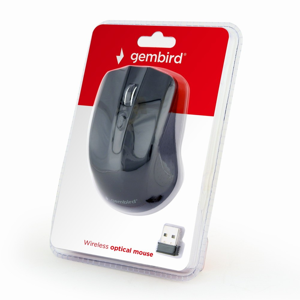 Gembird MUSW-4B-04 - Maus - optisch - 4 Tasten - kabellos - 2.4 GHz - kabelloser Empfänger (USB)