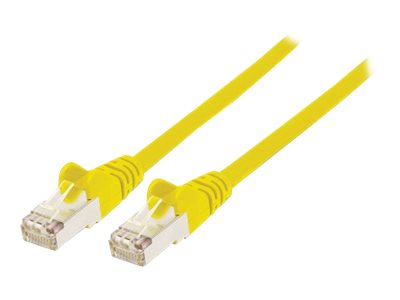 Intellinet Network Patch Cable, Cat7 Cable/Cat6A Plugs, 1m, Yellow, Copper, S/FTP, LSOH / LSZH, PVC, RJ45, Gold Plated Contacts, Snagless, Booted, Polybag - Patch-Kabel - RJ-45 (M)